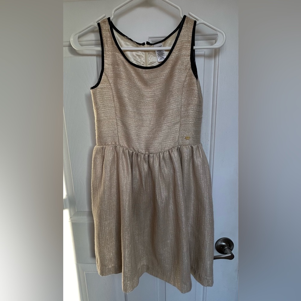 Girls Guess Kids Gold Shimmer Dress